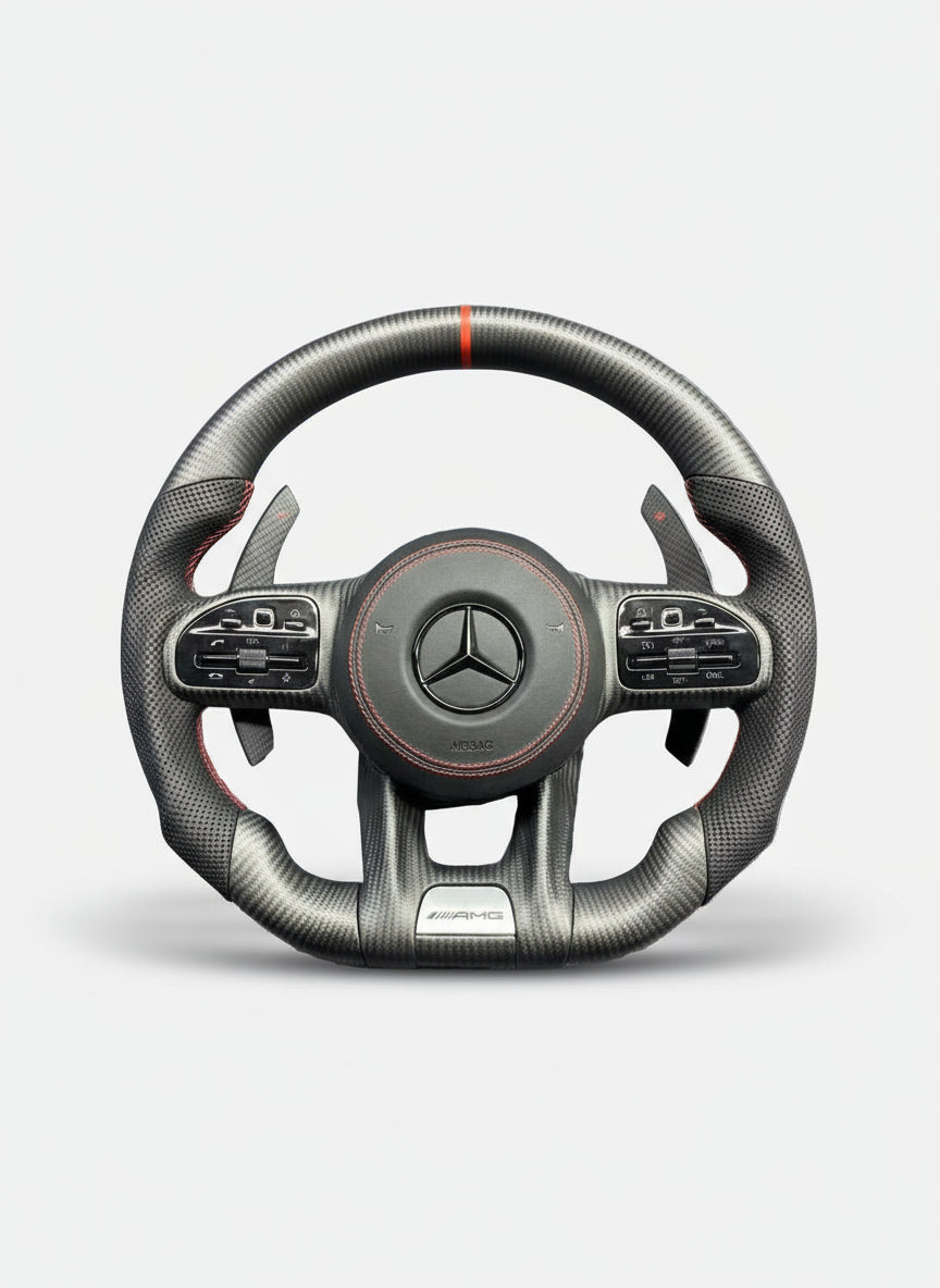 AMG-Lenkrad für Mercedes-Benz (Carbon-Rot)