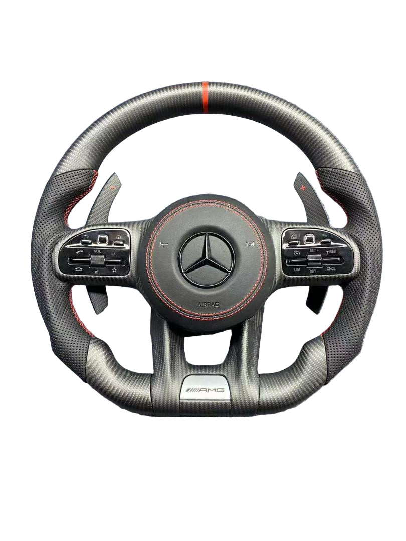 AMG-Lenkrad für Mercedes-Benz (Carbon-Rot)